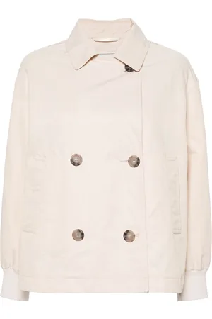 PESERICO SIGN Double-breasted trench jacket