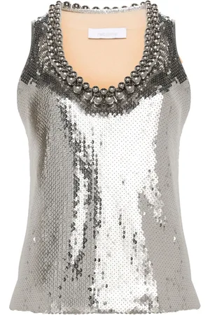 Paco rabanne Sequin-embellished top