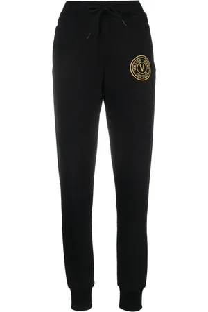 VERSACE Logo-embroidered cotton track pants