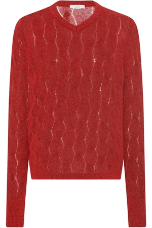 ROSETTA GETTY X Violet Getty pointelle-knit jumper