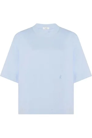 ROSETTA GETTY X Violet Getty logo-embroidered cotton T-shirt