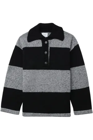 Halfboy Spread-collar striped jumper