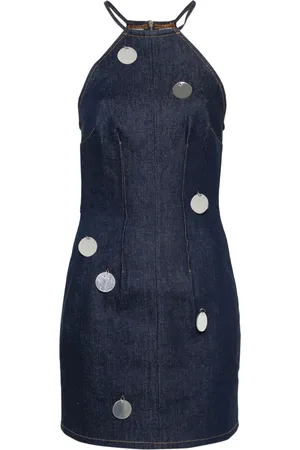 DAVID KOMA Mirror-detail denim dress