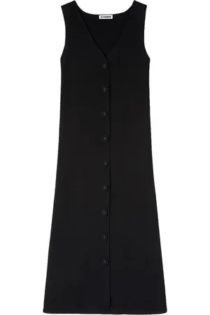 Jil Sander V-neck knitted midi dress
