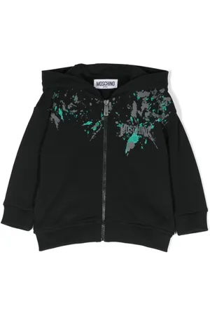 Moschino Logo-print zip-up hoodie
