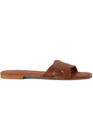 Karl Lagerfeld Logo-embossed leather sandals
