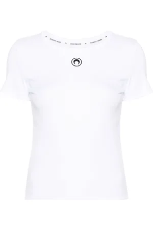 Marine Serre Crescent Moon-embroidered T-shirt