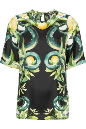 Roberto Cavalli Lemon-print silk blouse
