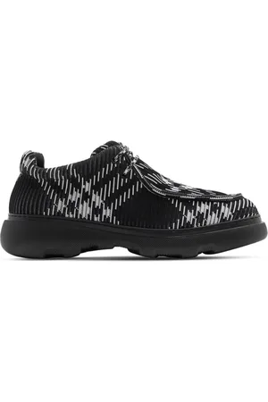 Burberry Checked round-toe derby shoes
