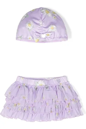 MONNALISA Floral-print swim skirt (set of two)