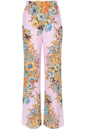 Etro Floral-print straight-leg trousers