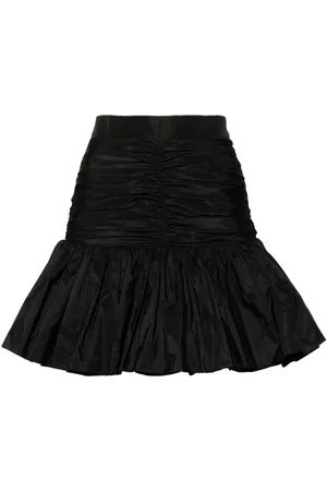 Patou Ruffled faille mini skirt