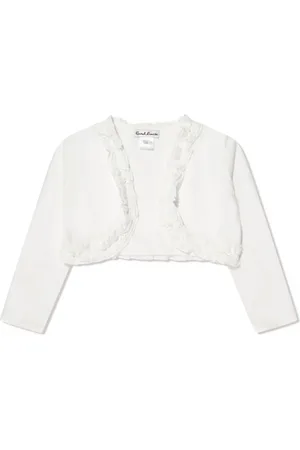 Sarah Louise Ruffle-detail cropped jacket