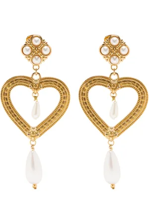 Moschino Heart-shaped clip-on earrings