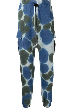 BUSCEMI Tie-dye cotton track pants