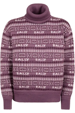 Bally Logo-intarsia merino wool jumper