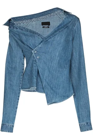 RTA Lizbeth asymmetric denim shirt