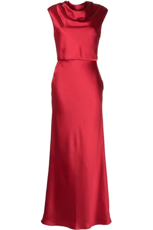 Amsale Cowl-neck sleeveless maxi dress
