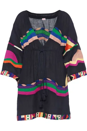 ERES Solar embroidered linen kaftan