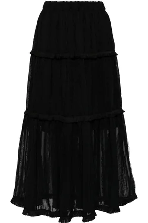 B+AB Tiered midi skirt