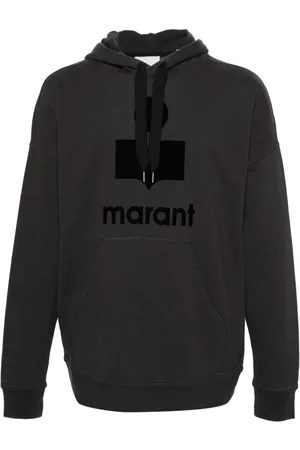 Isabel Marant Miley flocked-logo hoodie