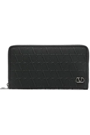 VALENTINO GARAVANI Toile Iconographe-embossed leather wallet