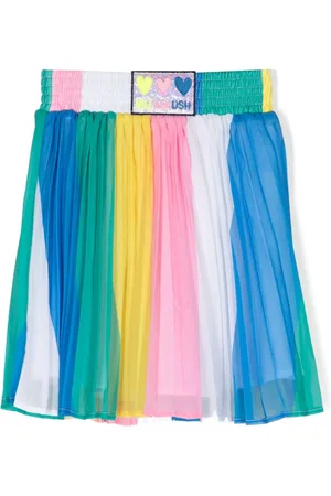 Billieblush Logo-patch pleated mini skirt