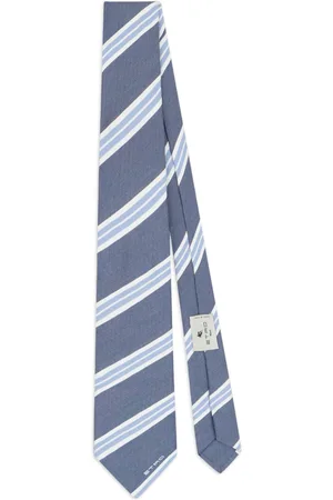 Etro Striped silk-cotton tie