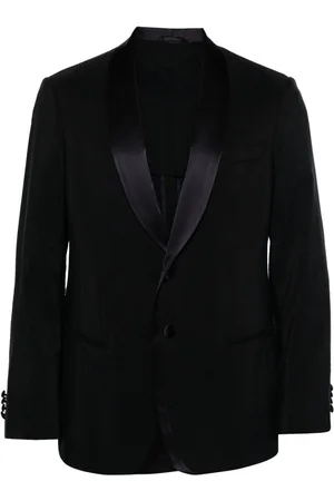 Giorgio Armani Crease-effect single-breasted blazer