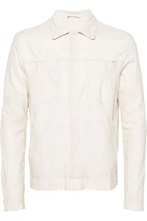 GIORGIO BRATO Panelled leather shirt jacket
