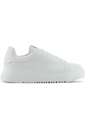 Emporio Armani Grained-leather sneakers