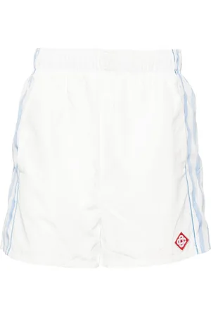 Casablanca Striped mid-rise track shorts