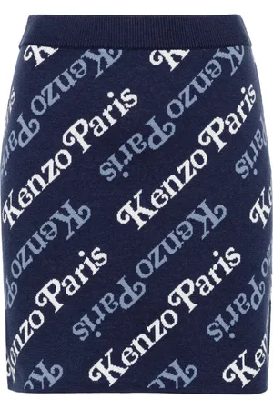 Kenzo Verdy logo-intarsia miniskirt
