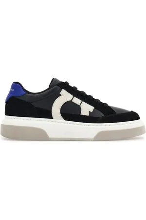 Salvatore Ferragamo Gancini panelled leather sneakers