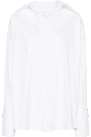 GENNY Crystal-embellished poplin blouse