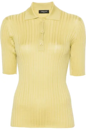 Fabiana Filippi Ribbed-knit polo shirt
