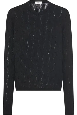 ROSETTA GETTY X Violet Getty pointelle-knit jumper