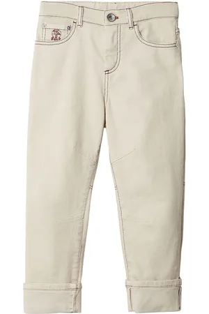 Brunello Cucinelli Logo-embroidered straight-leg jeans