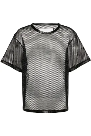 Jil Sander Perforated leather-trim T-shirt