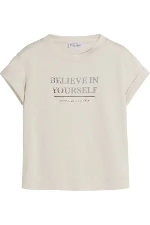 Brunello Cucinelli Slogan-print cotton T-shirt