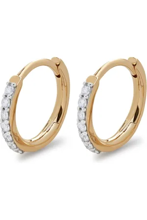 Monica Vinader 14kt Yellow Diamond Huggie Earrings