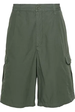 Emporio Armani Pleat-detail cotton cargo shorts