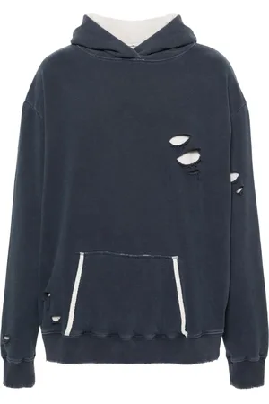 Maison Margiela Layered distressed cotton hoodie