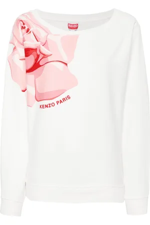 Kenzo Rose-print cotton sweatshirt