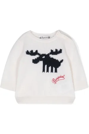 BONPOINT Logo-embroidered cashmere jumper