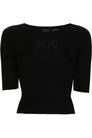 Pinko Love Birds ribbed-knit top