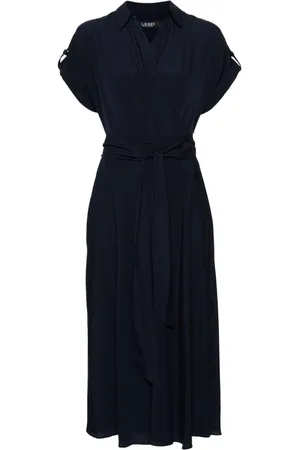 Ralph Lauren V-neck georgette midi dress