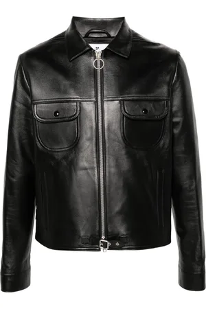 Courrèges Leather trucker jacket
