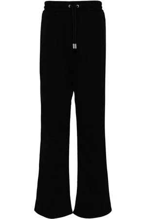 Off-White Diag-print cotton track pants - Black