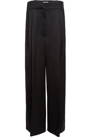 Khaite Simone pleated wide-leg trousers